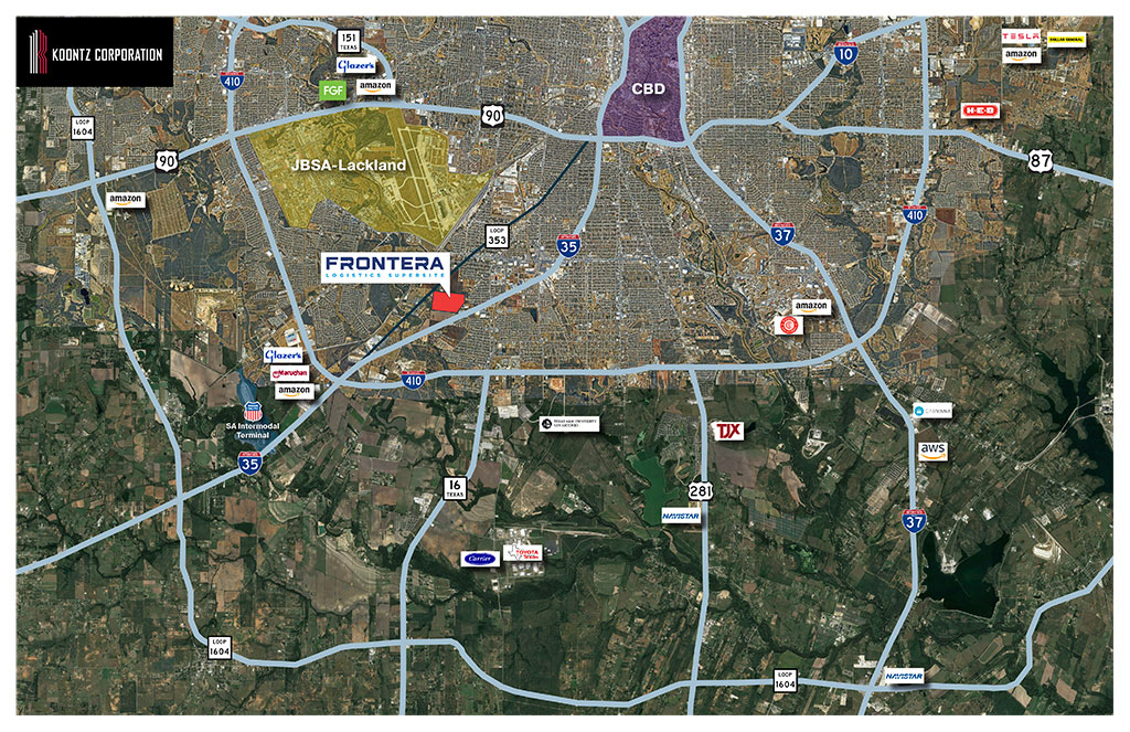 Frontera Logistics Supersite arial map Koontz